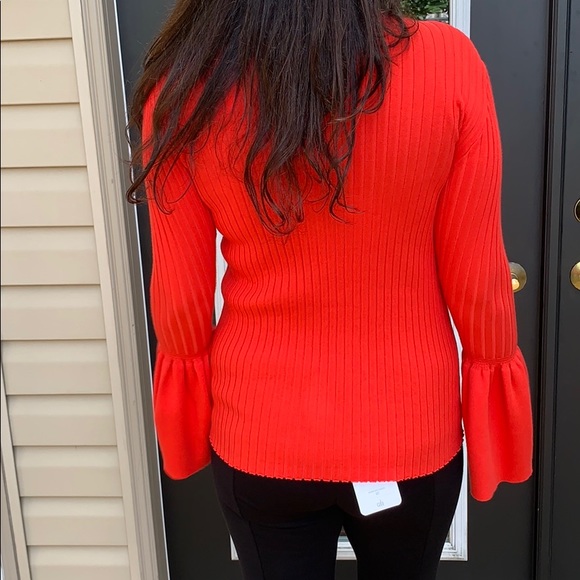Ribbed orange cardigan - Picture 2 of 2